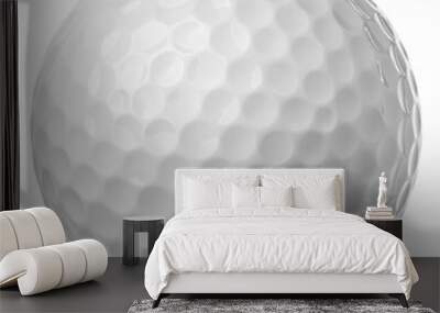 Golf ball isolated on white background, full depth of field Wall mural