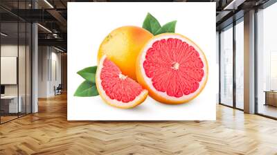 grapefruit isolated on white background, clipping path, full depth of field Wall mural