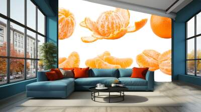 mandarin, tangerine, isolated on white background, full depth of field Wall mural