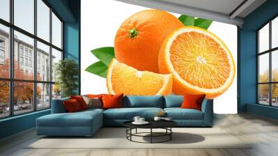 orange isolated on white background, clipping path, full depth of field Wall mural