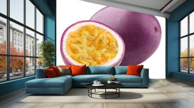 passionfruit isolated on white background, full depth of field Wall mural