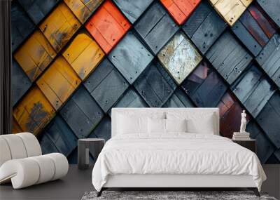 Roof tiles texture pattern Wall mural