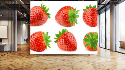 strawberry isolated on white background, clipping path, full depth of field, high quality photo Wall mural