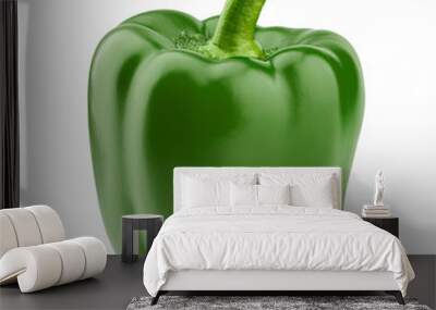 sweet green pepper, paprika, isolated on white background, clipping path, full depth of field Wall mural