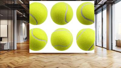 Tennis ball, isolated on white background, full depth of field Wall mural