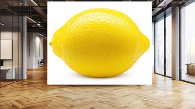 Whole lemon isolated on white background, clipping path, full depth of field Wall mural