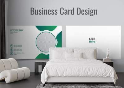 Creative modern business card template with company logo. Wall mural