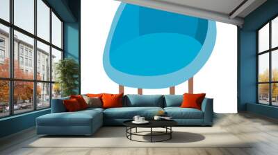 blue chair design, seat furniture interior home comfortable style and object theme Vector illustration Wall mural