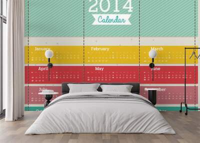 calendar design Wall mural