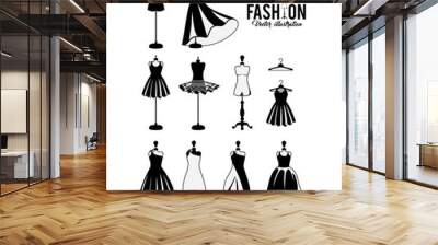 feminine fashion design Wall mural