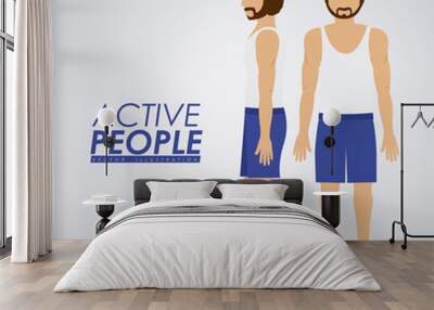 Fitness design, vector illustration. Wall mural