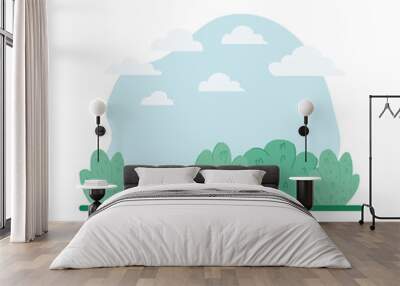 green bushes icon Wall mural