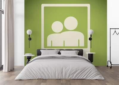 green emblem people picture icon, vector illustraction design Wall mural