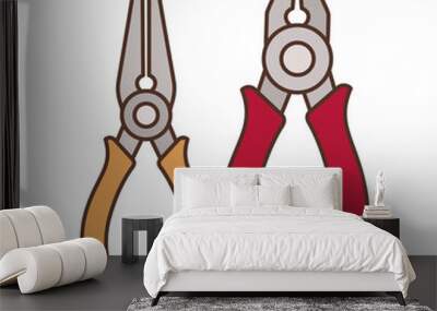 plier tool isolated icon Wall mural