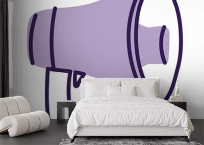 purple megaphone illustration Wall mural