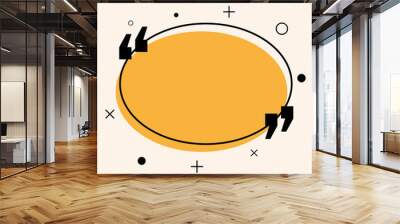 Quote communication bubble oval design, Message discussion conversation and chatting theme Vector illustration Wall mural