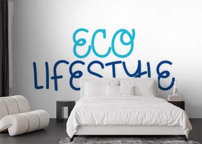 sustainable text icon Wall mural