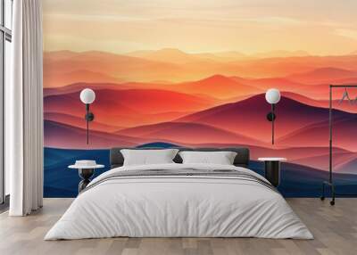 Minimalistic presentation of colorful background for banner desig Wall mural