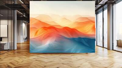 Minimalistic presentation of colorful background for banner desig Wall mural