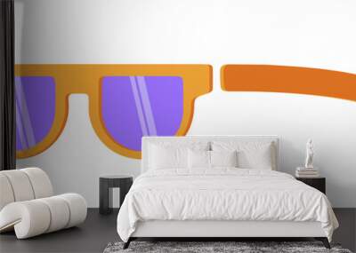 Sunglasses (glasses), isolated on white background (backdrop). Vector illustration. Wall mural