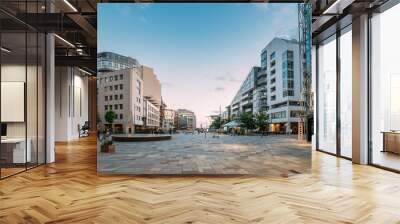 Oslo, Norway. Residential Multi-storey Houses In Aker Brygge District In Summer Evening. Famous And Popular Place. Wall mural