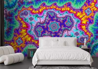 Digital Universe amazing abstract colorful background fractal high resolution very big size Wall mural