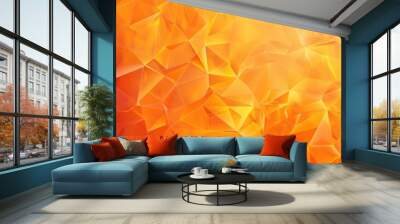 amber orange low poly background Wall mural