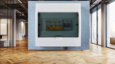 Consumer unit with fuses or circuit breakers. Wall mural