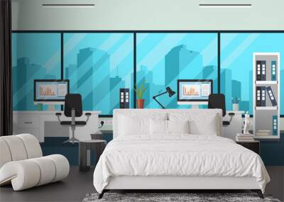 vector corporate workspace illustration Wall mural