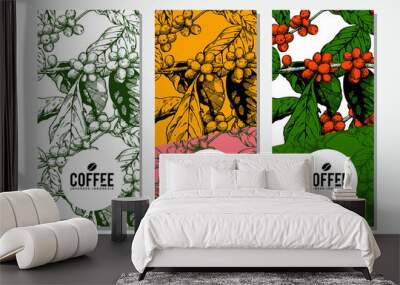 coffee banner template design Wall mural