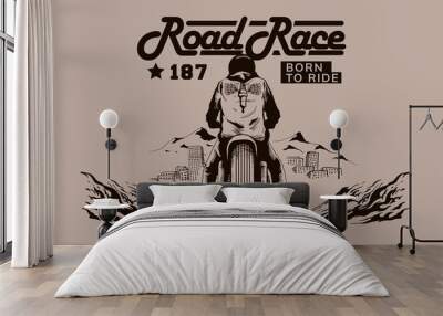 motorcycle art design  Wall mural