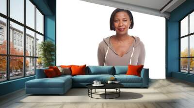 African-American woman. Wall mural