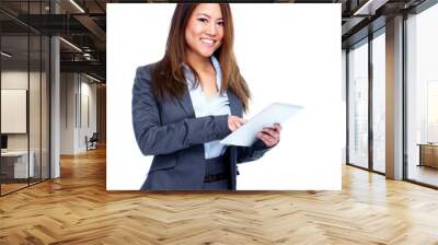 asian business woman with tablet computer. Wall mural