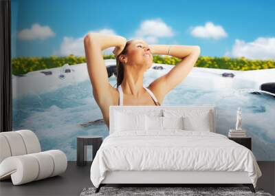 Beautiful woman in spa Wall mural