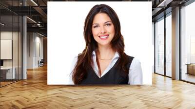 Beautiful young business woman. Wall mural