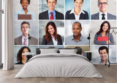 Business people face. Wall mural