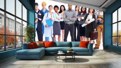 Business people workers group. Wall mural