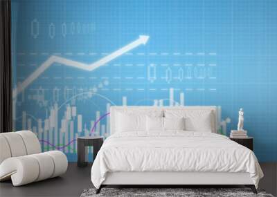 Business stock market background Wall mural