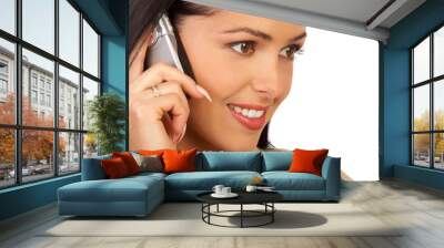 business woman with a phone Wall mural