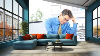 businessman having stress Wall mural