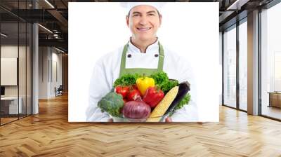 chef. isoalted over white background. Wall mural