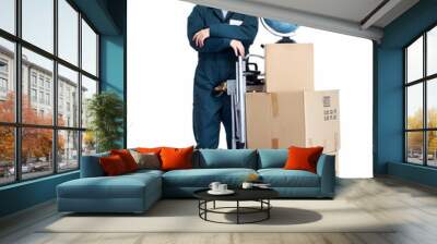 Delivery postman. Wall mural