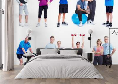 Fitness and gym. Wall mural