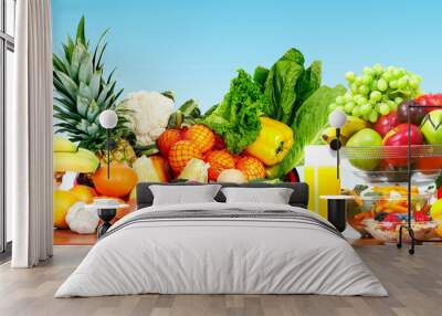 Fresh vegetables and fruits. Wall mural