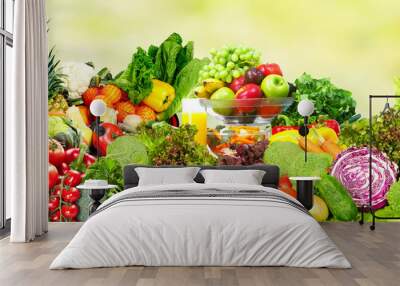 Fresh vegetables and fruits. Wall mural