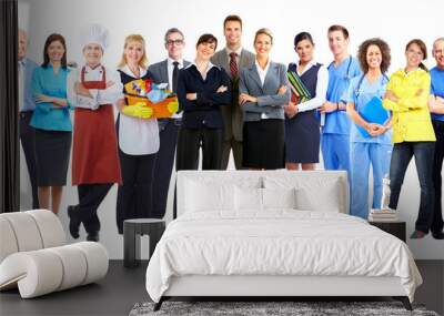 group of workers people Wall mural