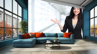 Happy Asian business woman. Wall mural