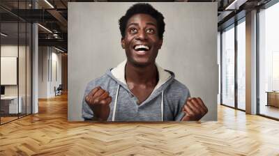 Happy black man. Wall mural