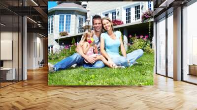 Happy family. Wall mural