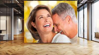 happy senior couple close-up. Wall mural